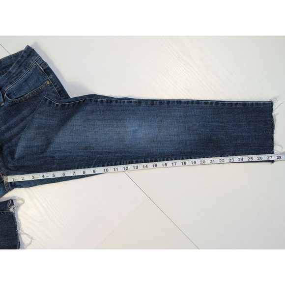 Levi's Mid Rise Skinny Jeans Women’s Sz 10 Blue Stretch Raw Hem 27.5” Inseam - Picture 7 of 13